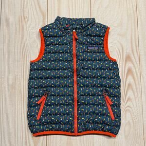 Patagonia Girls Duck Down 600-Fill Insulated Puffer Vest Size 5T Floral EUC